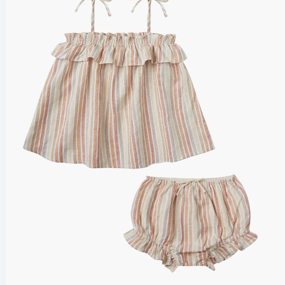 Rylee + Cru Multi Stripe Ruffle Set